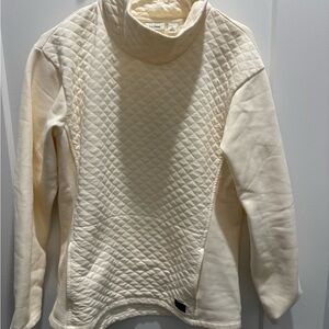 L.L. Bean Off-White Quilted Hoodie